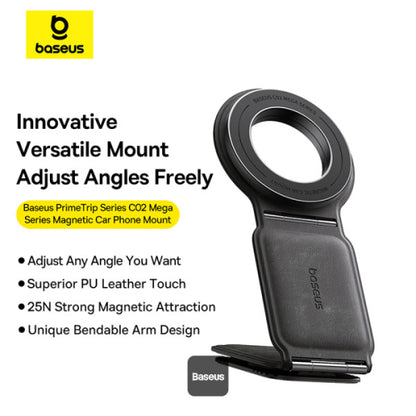 Baseus C02 Prime Trip Series Magnetic Car Phone Holder 360° Rotatable, Foldable Car Mount - Black