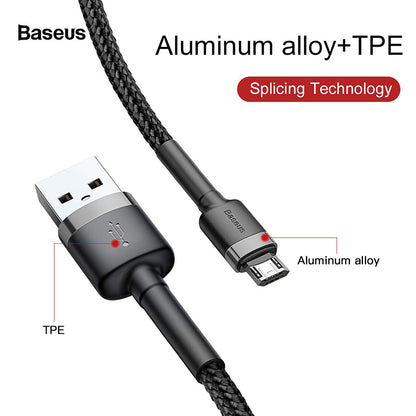 Baseus Cafule 1M Cable USB For Micro 2.4A Gray+Black