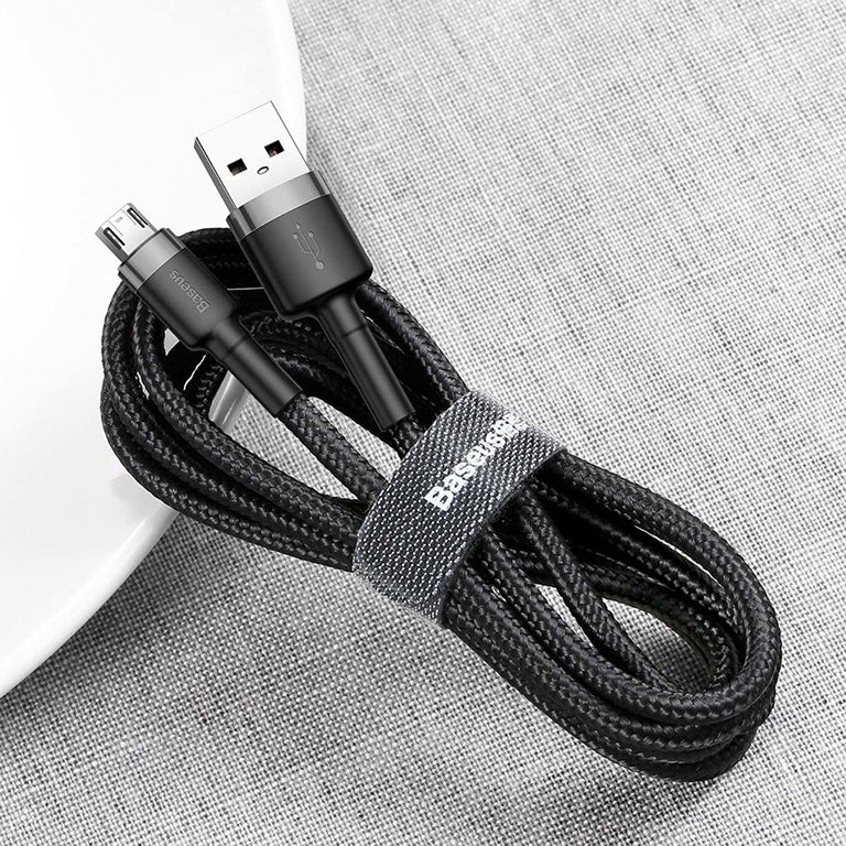 Baseus Cafule 1M Cable USB For Micro 2.4A Gray+Black