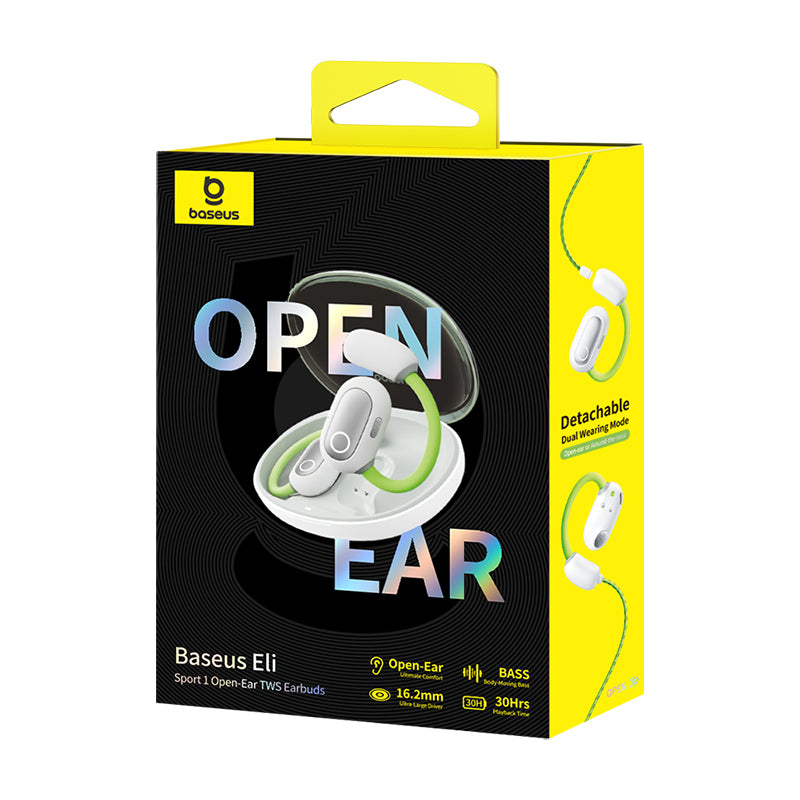 Baseus Eli Sport 1 Open-Ear TWS Earbuds – Aurora Green – 6M