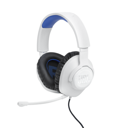 JBL Quantum 100P Console Gaming Headset – White Blue