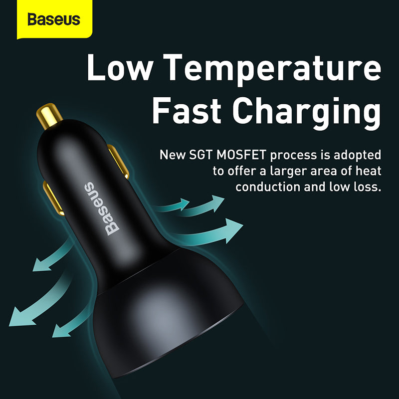 Baseus 160W Qualcomm® Quick Charge™ 5 Technology Car Charger 2C+U