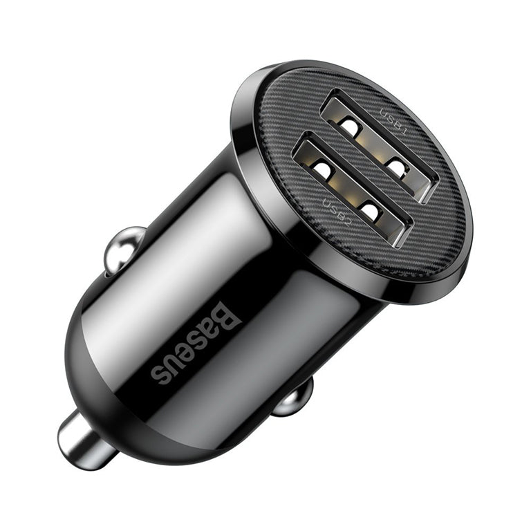 Baseus Car Charger 4.8A Grain Pro Dual USB Black