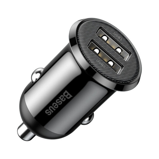 Baseus Car Charger 4.8A Grain Pro Dual USB Black